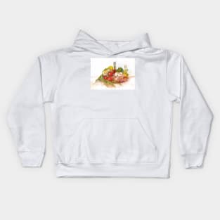 Still life with vegetables Kids Hoodie